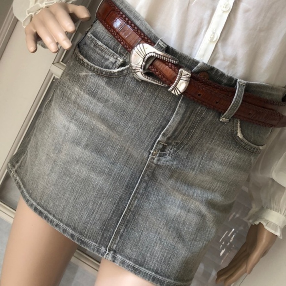 7 For all mankind ok new  grypink jeans mini skirt